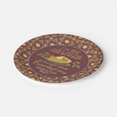 Erntedank Friendsgiving Partys Pumpkin Pie Spaß Pappteller (Schrägansicht)