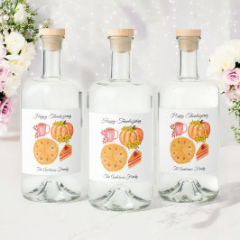 Erntedank Friendsgiving Pumpkin GewürzLatte Alkoholflaschenetikett