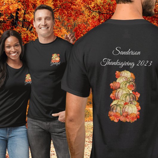 Erntedank Friendsgiving Wassercolor Pumpkins T-Shirt