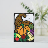 Erntedank-Fülle Feiertagspostkarte (Stehend Vorderseite)