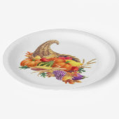 Erntedank-Fülle-Papier-Teller Pappteller (Schrägansicht)