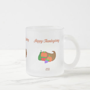 Erntedank-Füllhorn Kleine Mattglas-Tasse Mattglastasse