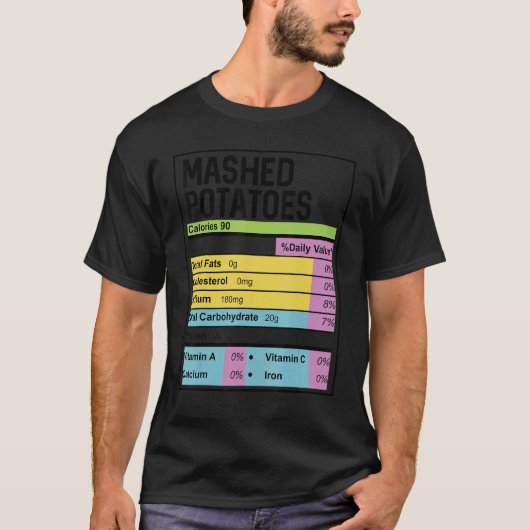 Erntedank Funny Mashed Kartoffeln Nutritio T-Shirt (Vorderseite)