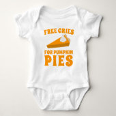 Erntedank Funny Pumpkin Pie Baby Bodysuit Baby Strampler (Vorderseite)