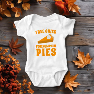Erntedank Funny Pumpkin Pie Baby Bodysuit Baby Strampler