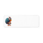 Erntedank Funny Turkey Anschrift Labels (Vorne)