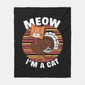 Erntedank Funny Turkey Fake Katzenreklame Fleecedecke (Vorderseite)