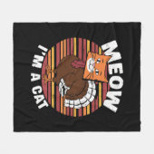 Erntedank Funny Turkey Fake Katzenreklame Fleecedecke (Vorderseite (Horizontal))