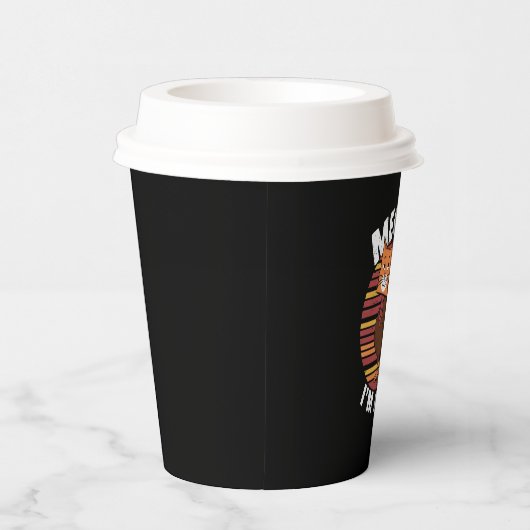 Erntedank Funny Turkey Fake Katzenreklame Pappbecher (Rechts)