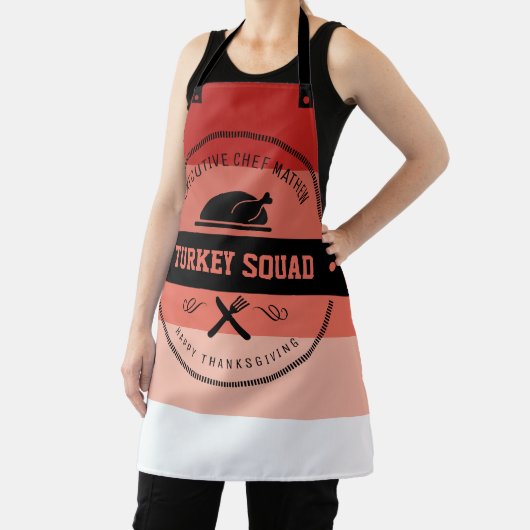 Erntedank Funny Turkey Squad Hipster Schürze (InSitu)