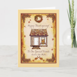 Erntedank für besondere Freunde über die Miles Car Feiertagskarte