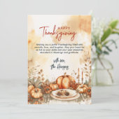 Erntedank für Blumensträuße Feiertagskarte (Stehend Vorderseite)