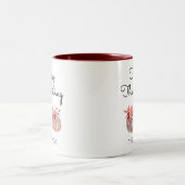 Erntedank für den Familiennamen "Floral Pumpkins" Zweifarbige Tasse (Mittel)