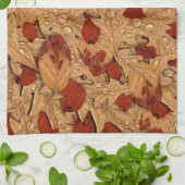 Erntedank für den feuchten Herbst Geschirrtuch (Gefaltet)