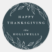 Erntedank für den Motif-Text in Grün Runder Aufkleber (Vorderseite)