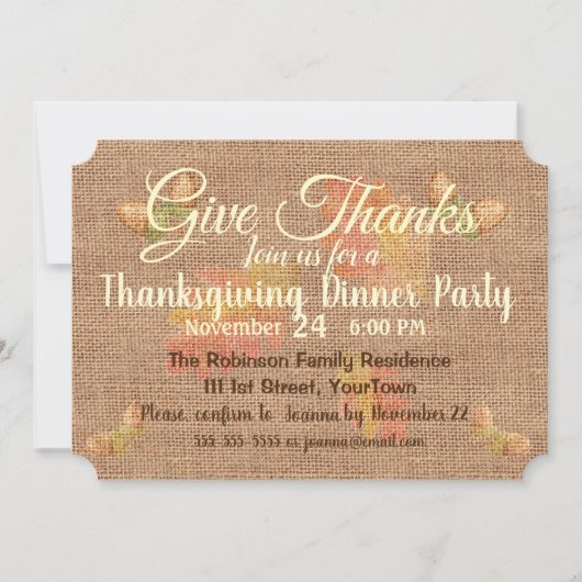 Erntedank für den Pinselstrich Einladung (Vorderseite)