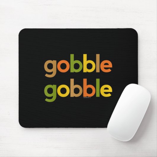Erntedank für Frauen Ihr Gobble Gobble Fall Turk Mousepad (Mit Mouse)
