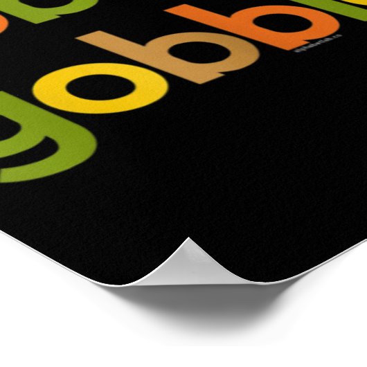 Erntedank für Frauen Ihr Gobble Gobble Fall Turk Poster (Ecke)