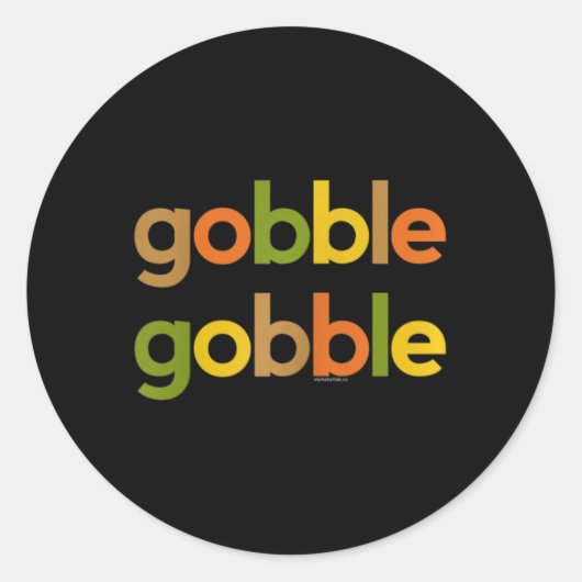 Erntedank für Frauen Ihr Gobble Gobble Fall Turk Runder Aufkleber (Vorderseite)