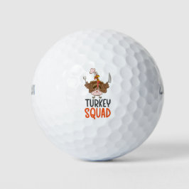 Erntedank für Golfer mit Niedlichem Truthahn Golfball