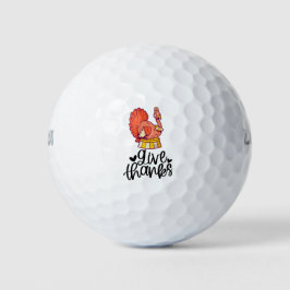 Erntedank für Golfer mit Truthahn Golfball