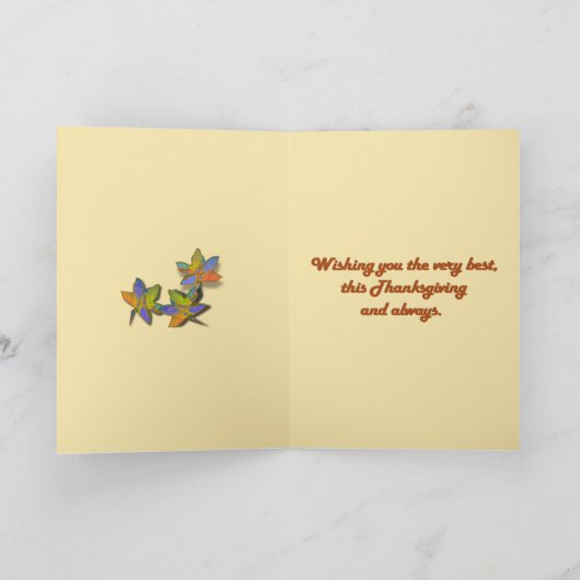 Erntedank für Herbstausgänge Feiertagskarte (Innenseite)