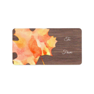 Erntedank für Herbstleaf Adressaufkleber