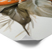 Erntedank für Karierte Bow in Schwarz und Weiß Poster (Ecke)