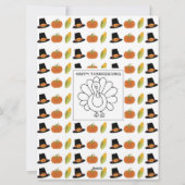 Erntedank für Kinderaktivität Feiertagskarte (Rückseite)