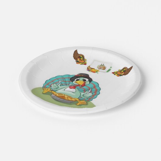 Erntedank für PapierTeller (Schrägansicht)