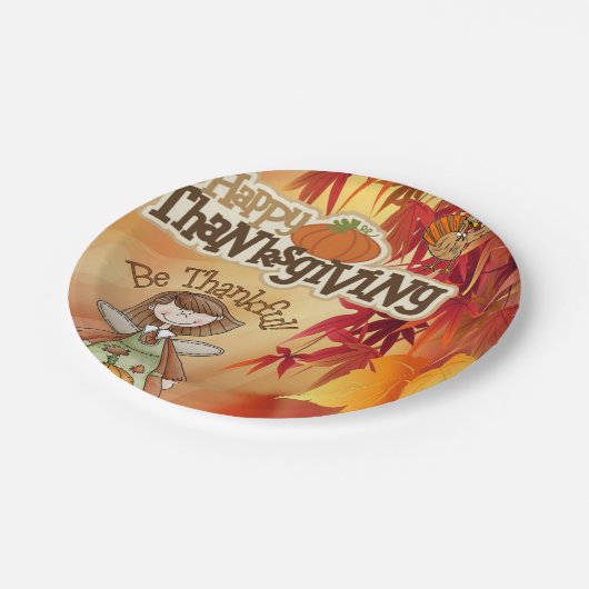 Erntedank für PapierTeller (Schrägansicht)