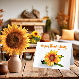 Erntedank für Sonnenblumen Karte