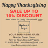 Erntedank für Unternehmen - Verkauf von hellbraune Aufkleber (Vorderseite)