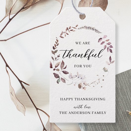 Erntedank für Wasserfarben Geschenkanhänger