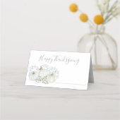 Erntedank für Wasserfarbenkürbis Platzkarte (Vorderseite)