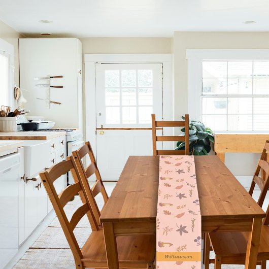 Erntedank für Whimsical Woodlands Fall Kurzer Tischläufer