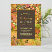 Erntedank für wild lebende Blätter Einladung (Stehend Vorderseite)