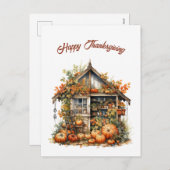 Erntedank Garden Shed Illustration Feiertagspostkarte (Vorne/Hinten)