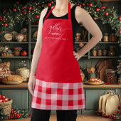 Erntedank Gather Fall Red & White Kariert Schürze