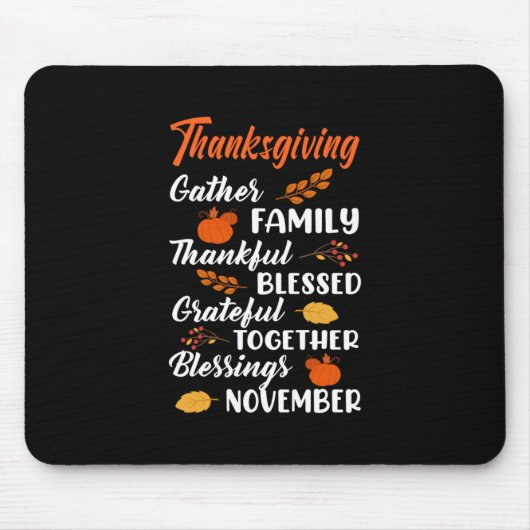 Erntedank Gather Family Mousepad (Vorne)