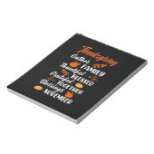 Erntedank Gather Family Notizblock (Rotiert)