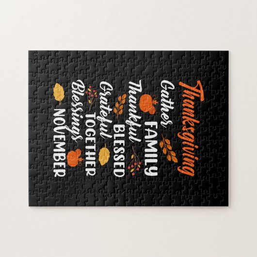 Erntedank Gather Family Puzzle (Horizontal)