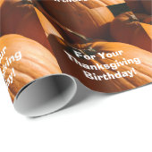 Erntedank-Geburtstag, Kürbise, Geschenkverpackung Geschenkpapier (Rolleneckpunkt)