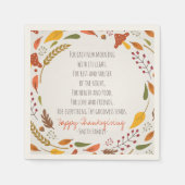 Erntedank Gedicht. Alles Gute zum Erntedankfest. C Serviette (Vorderseite)