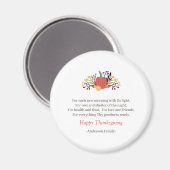 Erntedank Gedicht Country Rustic Pumpkin Bouquet Magnet (Vorderseite/Rückseite)