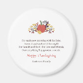 Erntedank Gedicht Country Rustic Pumpkin Bouquet Magnet (Vorne)