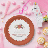 Erntedank Gedicht Country Rustic Pumpkin Bouquet Pappteller (Party)