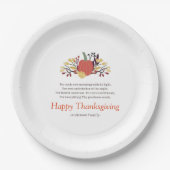 Erntedank Gedicht Country Rustic Pumpkin Bouquet Pappteller (Vorderseite)