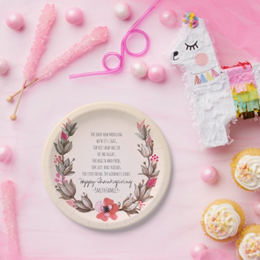 Erntedank Gedicht.Glückliches Erntedankfest.Gestal Pappteller (Party)