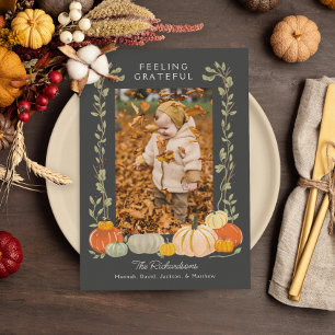 Erntedank Gefühl dankbares Foto Feiertagskarte